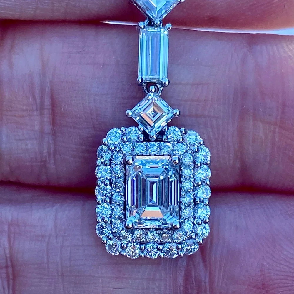 Odelia 5.57ct diamond lariat necklace - Picture 3 of 14
